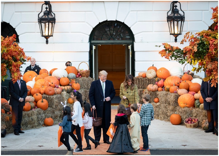 Decoracion de la Casa Blanca durante las fiestas de Halloween.
